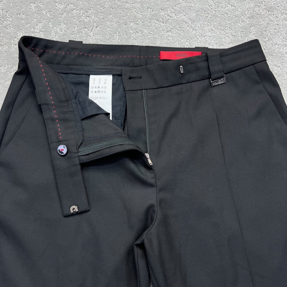 HUGO Hugo Boss Pants Womens US 6 Black Hularis Boot Leg Tailored Trousers